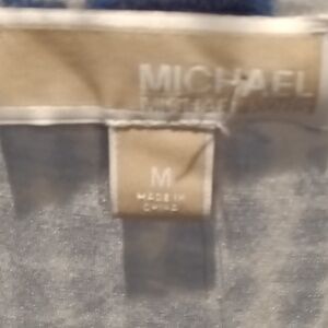 NWT MICHAEL KORS multi-colored cut-out dress w gold chain shoulder straps Medium